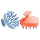 2 Pack Hair Scalp Massager Shampoo Brush, Hair Growth Head Massager Scalp Soft Silicone for Scalp Exfoliator Massager Care Stress Release Prevents Hair Loss(Pink and Blue)