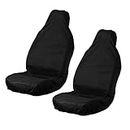 TSHAOUN 2 Pieces Waterproof Nylon Car Seat Cover Protector Heavy Duty Auto Seat Cover Front Universal Black Seat Covers Suitable For Most Cars Breathable And Anti-Sweat (2 Pieces)