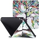 BOZHUORUI Kobo Libra 2 eReader Case (2021 Released, Model N418) - Premium PU Leather Origami Stand Protective Sleeves Cover with Auto Wake/Sleep (Lucky Tree)