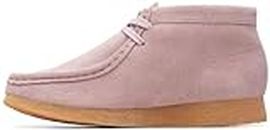 Clarks - Kids Wallabee O Boot, Color Pink, Size: 1 W US Little Kid