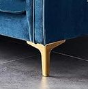 WANLIAN 4 Inch（10cm ） Furniture Legs, Metal Furniture Legs for Cabinet Sofa TV Stand Bookcase 4Pcs (Gold) (4inch/10cm)