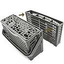 Universal 2 in 1 Dishwasher Cutlery Basket Cage with Handle for Maytag Whirpool LG Bosch Delonghi Samsung Domain Kleenmaid