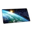guatan Extra Large Gaming Mouse Mat Pad,Extended Mousepad,Game Keyboard Desk Mat For Computer,Mice Mat Pad For Precision And Speed,Waterproof Anti-Slip,Blue Earth,600 * 300 * 3Mm