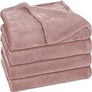 BSB HOME® Premium Plush Double Blanket | 300 GSM Lightweight Cozy Soft for Bed, Sofa, Couch, Travel & Camping| Pink, 230x220 cm or 90X86 inches