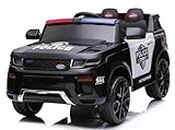X BEAST MOTORSPORT 12 V Bambini Ride On Jeep Police 911 Car Parental Remote Control Polizia Sirena Nero Età (3-6 anni)