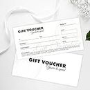 x25 Blank Gift Voucher Coupon Card Certificate for Business Shops Events & Occasions