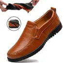 DEKABR Men Shoes Genuine Leather Comfortable Men Casual Shoes Footwear Chaussures Flats Men Slip On