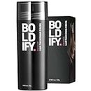 BOLDIFY Hair Fibers for Thinning Hair (LIGHT BROWN) - 28g Bottle - Undetectable & Natural Hair Filler Instantly Conceals Hair Loss - Hair Powder Thickener, Topper for Fine Hair for Women & Men