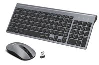 Juego delgado de teclado y mouse inalámbrico ultra delgado con Windows PC/Laptop/Superficie/Apple