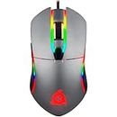 KLIM Aim Gaming Mouse - Wired Ergonomic Gamer USB Computer Mice, Chroma RGB Mouse [7000 DPI] [Programmable Buttons] Ambidextrous, Ergonomic for Desktop PC Laptop, High Precision Optical, Grey