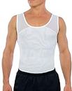 Esteem Apparel Camisa de compresión de pecho original para hombre para ocultar ginecomastia Moobs (blanco, grande)