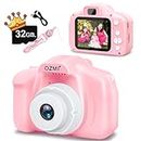 OZMI Digital Camera for Kids Children Toddler Christmas Brithday Gift Toy for Age 3-12 Boys Grils with 32GB SD Card, Video Recorder 1080P Selfie Camera Gift for Age 3 4 5 6 7 8 9 Years Old Kids
