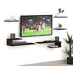 Anikaa Taina Engineered Wood Wall Mount TV Unit/TV Stand/Wall Set Top Box Stand/TV Cabinet (Ideal for Upto 55")(Wenge)(D.I.Y)