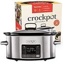 Crockpot TimeSelect Digital Slow Cooker | Programmable Digital Display | 5.6 L (7+ People) | Keep Warm Function | Energy Efficient | Stainless Steel [CSC066]