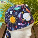 New Surgical Theatre Scrub Hat Cap Unique Design Outer Space Planets Sun Stars