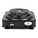 HM Hot Plate Radiant Cooktop Powder Coated Manual Electric Hot Plate Induction Cooktop Stove With 1 Burner | (Mini 1500 Watts)black