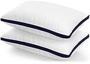 Utopia Bedding Pillows 2 Pack Queen Size, (Navy) Hotel Quality Pillows, Brushed Fabric, Bed Pillow for Back, Stomach or Side Sleepers - 18" x 26" / 45 x 66 cm