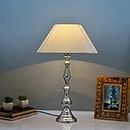 Homesake® Teardrop Chrome Lamp with White Cone Shade