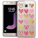 Samsung Galaxy J7 2016 Case, Ultra Thin Sweetie Doodling Hearts Case for Samsung Galaxy J7 2016
