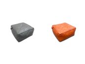 Microfibra cuero futón cubo frijol bolsa descanso taburete puffe juego 2 y 4