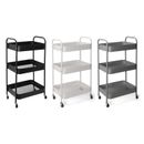 Storage Cart with 3-tier Rolling Utility Trolley with Lockable Wheels & handles