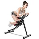 ONETWOFIT Core&Abdominal Trainers Abdominal Workout Machine, Height Adjustable Home Ab Trainer with LCD Display Support to 220lbs