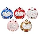 SOIMISS 5Pcs Lucky Cat Charm Janpese Charm Pendants Animal Charms Copper Bracelet Accessories for DIY Necklace Bracelet Jewelry Supplies for New Year Party Supplies