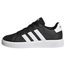 adidas Grand Court Lifestyle Tennis Lace-up Shoes, Sneaker Unisex - Bambini e ragazzi, Core Black Ftwr White Core Black, 37 1/3 EU