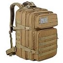 QT&QY 45L Military Tactical Backpacks Molle Army Assault Pack 3 Day Bug Out Survival Bag Hiking Treeking Rucksack