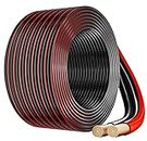 FEDUS 14 Gauge/AWG Speaker Wire 15 Meter Oxygen-Free Copper 2 Conductors Audio Speaker Cable for Car Speakers Stereos, Subwoofer, Home Theater Speakers, HiFi Surround Sound (RED+BLACK)