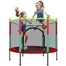 Laulry Kids Trampoline with Safety Enclosure Net - 5FT Trampoline for Toddlers Indoor and Outdoor - Parent-Child Interactive Game Fitness Trampoline Toys for Gift