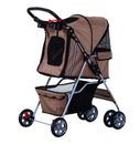 Pet Stroller Foldable Dog Cat Travel Carriage 2-In-1 Design Carrying Bag