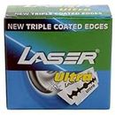 Laser Shaving Ultra Double Edge Safety Razor Blades For Men With Triple Coated Edges -Set Of 50 Pieces Pack Of 1