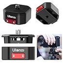 ULANZI Claw Camera Quick Release Mount, Slide Lock QR System 1/4 Adapter Compatible for Manfrotto IFOOTAGE Tripod Monopod Slide DSLR Camcorder Gimbals Stabilizer DJI Ronin S/SC Zhiyun Crane Weebill