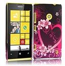 Cadorabo – Hard Cover Protección para Nokia Lumia 520 – Case Cover Funda Protectora Carcasa Dura Hard Case en Diseño 'Flor del Amor'