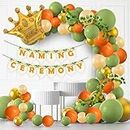 Party Propz Naming Ceremony Decoration Items - 61 Pcs Naming ceremony banner | Naming Ceremony Decoration Kit For Baby Girl | Naming Ceremony Decoration Kit For Baby Boy | Naming Ceremony Backdrop