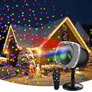 Christmas Snowfall Projector Lights,FLEVO LED Light Projector,Outdoor Holiday Lights with Clear Rotating Snow Falling Lamp for Halloween Xmas Party Garden Landscape Decoration