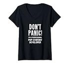 Femme Développeur PHP Symfony T-Shirt avec Col en V