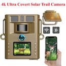 Solar 4K 46MP Trail Kamera Wildlife WiFi Jagd Spiel Cam kein Leuchten Nachtsicht
