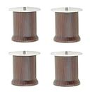 WSK Hardware Wengi Color Stainless Steel Heavy Model Sofa Table Furniture Leg 3 Inch Height Pack of 4 Pcs SL1130H3-004