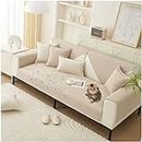 Möbelbezug L-Form Ecksofabezug Wasserdicht Sofa Couch Überwurfdecke Katzensofa Kratzschutz Hundedecke (Farbe: Hellkaffee, Größe: 70 x 210 cm)
