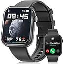 Smart Watches for Men Women Bluetooth Calls(Answer/Make Call) 1.85" Full Touch Screen Fitness Tracker with Blood Oxygen Sleep Monitor IP67 Waterproof Smart Watch for Android iPhone (Black)