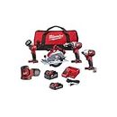 Milwaukee Tool M18 18V Lithium-Ion Cordless Combo Kit (5-Tool) with 2-Batteries, Charger and Tool Bag