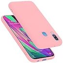 cadorabo Case works with Samsung Galaxy A40 in LIQUID PINK - Shockproof and Scratch Resistant TPU Silicone Cover - Ultra Slim Protective Gel Shell Bumper Back Skin