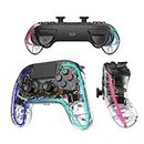 Kreo Mirage Wireless RGB Gaming controller For PC, Android, iOS, and PS4, Gamepad with programmable buttons, Dual joystick, Haptic Feedback, Dual motor force, USB C & Bluetooth with Zero Lag Connectivity