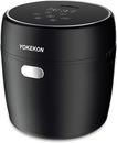 YOKEKON Low Sugar Rice Cooker Small 2L,Mini Rice Maker and Stainless Steel Steam