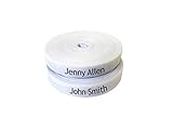 100 Personalised Clothing Labels, Clothes Name Labels Thermo-Adhesive. Iron-on Fabric Labels to Mark Your Clothes. Ideal for Children’s School Uniform, Kids School. Customizable Labels.