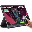 UPERFECT Battery Portable Monitor 120Hz Touchscreen, Upgraded 15.6 Inch IPS HDR 1920X1080 FHD USB C Monitor Built-in 10800mAh Battery & Quad Speaker, Eye Care with HDMI USB Type-C Smart Case