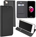 SkyTree Case for iPhone 6, Ultra Fit Flip Folio Leather Case Cover with [Kickstand] [Card Slot] Magnetic Closure for iPhone 6 - Black