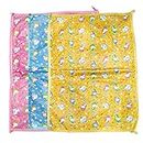 Elapp Water Proof Nappy Changing Mat with a atteched Towel for Newborn Baby &Kids (Multicolour, 0-6 Months) Pack of 3